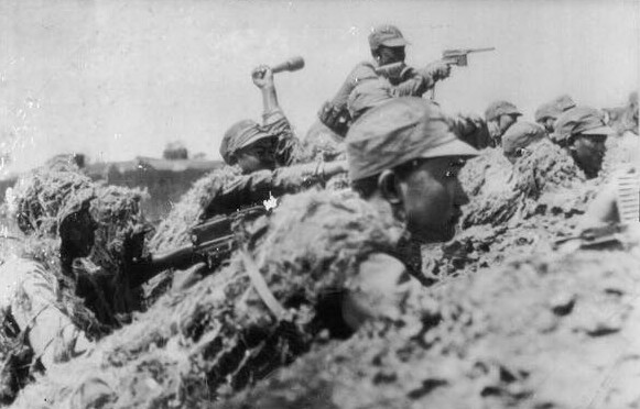 Chinese troops near Changsha, Hunan Province, China, Sep 1941