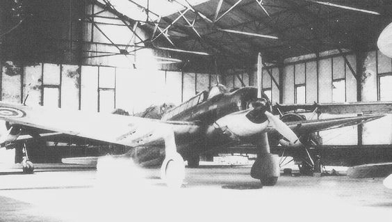 Royal Thai Air Force Ki-30 aircraft in a hangar, date unknown