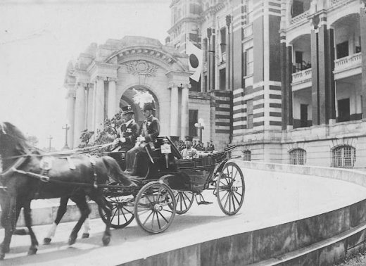 Crown Prince Hirohito at Taihoku General Government Building, Taiwan, 17 Apr 1923