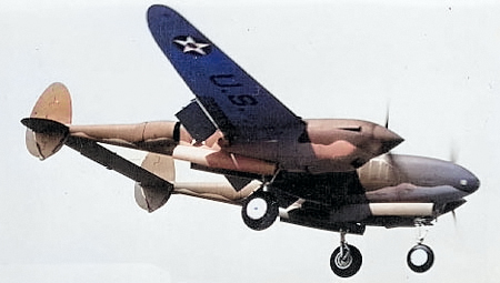 P-38 Lightning in flight, 1940-1942 [Colorized by WW2DB]