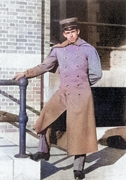 Omar Bradley at the United States Military Academy at West Point, New York, United States, 1911-1915 [Colorized by WW2DB]