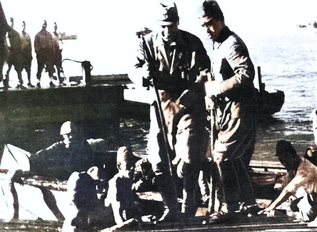 General Homma at Lingayen Gulf, Luzon, 24 Dec 1941 [Colorized by WW2DB]