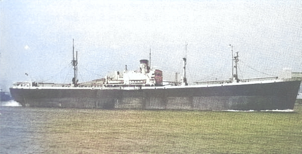 Liberty Ship SS A. B. Hammond, circa 1940s [Colorized by WW2DB]