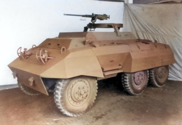 M20 armored car, date unknown [Colorized by WW2DB]