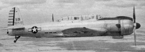 A captured B6N2 torpedo bomber with US markings, United States, late 1940s