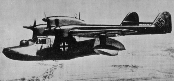 BV 138 Seedrache aircraft in flight, Germany, circa late 1937