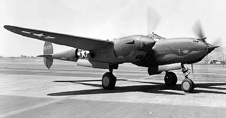 P-38H Lightning aircraft at rest, Jul 1943