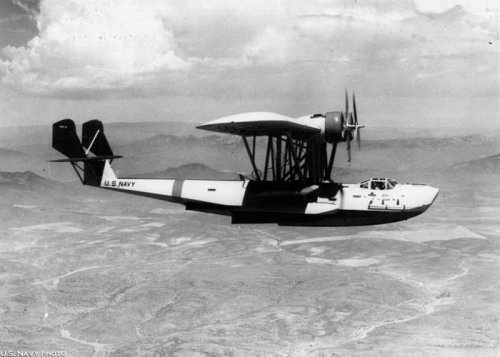 P2Y Model 22 aircraft in flight, 1930s