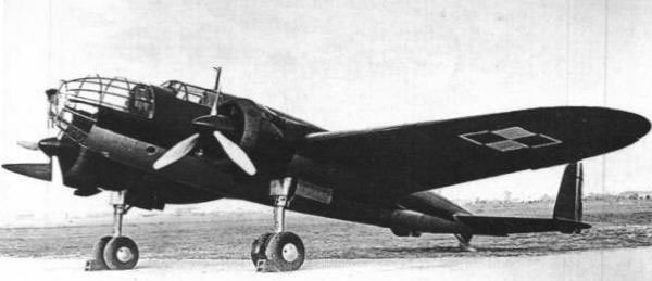 PZL.37A bis bomber at rest, Poland, 1939