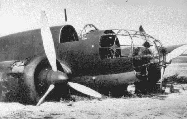 Wreckage of PZL.37B bomber, Poland, mid-Sep 1939