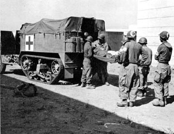 M3 half-track ambulance near Anzio, Italy, 1944