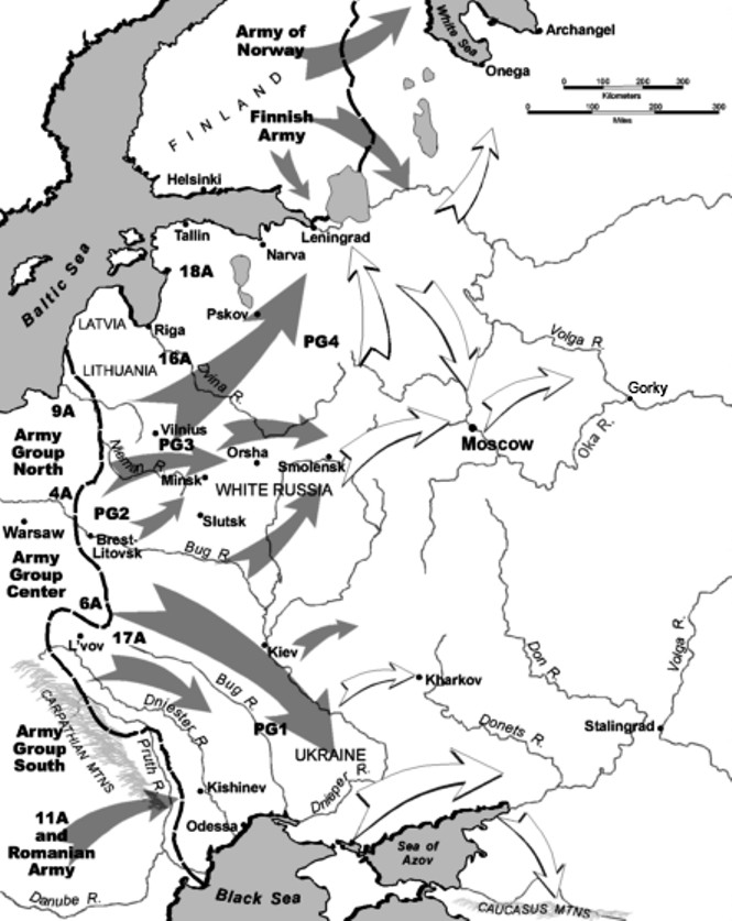 Battle plans for Barbarossa