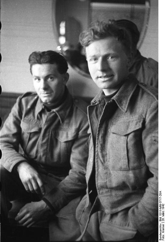 British prisoners of war, Saint-Nazaire, France, 28 Mar 1942