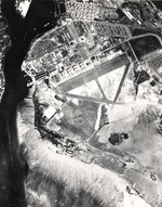 22,500 feet above Hickam Field, Oahu, Hawaii and Pearl Harbor’s Main Entrance Channel at left, Sep 21, 1941.