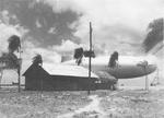 A US Navy K-class airship of Airship Patrol Squadron ZP-41 secured to a mooring mast at São Luís, Brazil, 1944.