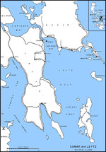 Map of Leyte Gulf, Philippine Islands