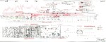 A 1946 US Navy diagram of the damage sustained by USS Franklin during a bombing attack 19 Mar 1945. Photo 1 of 2.