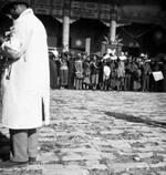 Crowds gathering at the Forbidden City in Beiping, China for the Japanese surrender ceremony, 10 Oct 1945, photo 2 of 4