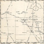 United States Hydrographic Office July 1943 map of the Marshall Islands showing distances and bearings between major island groups.