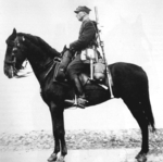 Polish cavalryman with karabin przeciwpancerny wzór 35 anti-tank rifle, 1938