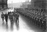 Chinese delegation reviewing German troops, 1930s