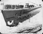 Launching ceremony of USS Billfish, Portsmouth Naval Shipyard, Kittery, Maine, United States, 12 Nov 1942