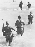 George Patton at a beach in Sicily, Italy, 10 Jul 1943