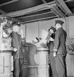 Chinese Navy junior officers receiving Bridge instructions at the Chatham Gunnery School, England, United Kingdom, Aug 1945, photo 2 of 2