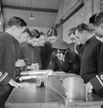 Chinese junior officers receiving instructions at the Chatham Gunnery School, England, United Kingdom, Aug 1945, photo 12 of 16