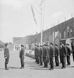 Chinese junior officers being reviewed, Chatham Gunnery School, England, United Kingdom, Aug 1945, photo 1 of 3