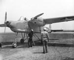 TDN-1 attack drone ready for its first (piloted) flight at Traverse City, Michigan, United States, 19 May 1943. The pilot was Lieutenant C.C. Corley.