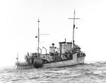 Destroyer USS Reuben James aground on Cay Lobos off the north shore of Cuba, 30 Nov 1939. She was floated off the next day. Photo 1 of 2.