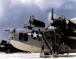 PBM-5 Mariner aircraft of US Navy patrol bombing squadron VPB-27 at Tanapag, Saipan, Mariana Islands, Apr 1945. Page 2 of 2.