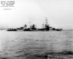 Cruiser USS Salt Lake City laying off the Mare Island Navy Yard, 21 Jun 1944. Note Measure 33, Design 14D paint scheme. 3 of 3.