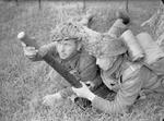 Norwegian Brigade 2-inch mortar team in training, Dumfries, Scotland, United Kingdom, 27 Jun 1941