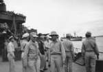 Admirals William Halsey and Raymond Spruance aboard USS New Mexico, 27 May 1945