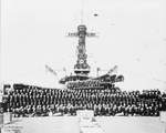 Officers and men of USS New Mexico, Long Beach, California, United States, circa 1919