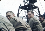 Soldiers of US 83rd Division aboard a vessel off Omaha Beach, Normandie, France, 18 Jun 1944