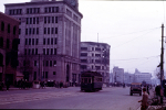 Harumi-dori street, Ginza district, Tokyo, Japan, fall 1945