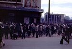 US sailors and Japanese civilians in Tokyo, Japan, fall 1945