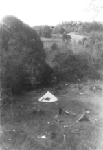 Field camp, northern Burma, early Jan 1945; photo taken by personnel of US 5332nd Brigade (Provisional)