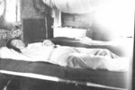 P. G. Merry of US Army Medical Detachment 1340 sleeping, Fiji, 1942-1944