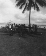 US servicemen resting on a beach in Fiji, 1942-1944