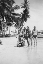 US servicemen on beach during a rest period, Fiji, 1942-1944