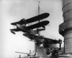 KR-1 (Heinkel HD 55) reconnaissance aircraft aboard battleship Parizhskava Kommuna, early 1930s