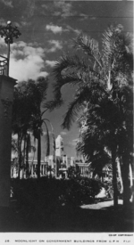 Postcard featuring the Government Buildings, Suva, Fiji, 1940s