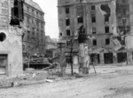 ISU-152 self-propelled gun at the intersection of Üllői Street and József Boulevard, Budapest, Hungary, 30 Oct 1956, photo 4 of 4