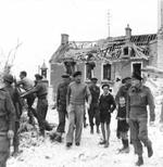 General Bernard Montgomery on a trip to inspect port facilities at Port-en-Bessin, France during the Normandy campaign, 10 Jun 1944.