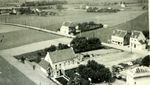 View of buildings in Belgian countryside near the Lion