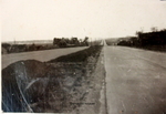 Damaged houses along the Reichsautobahn, western Germany, May 1945